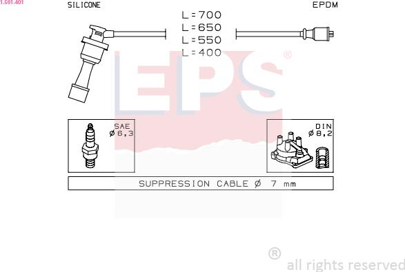 EPS 1.501.401 - Augstsprieguma vadu komplekts adetalas.lv