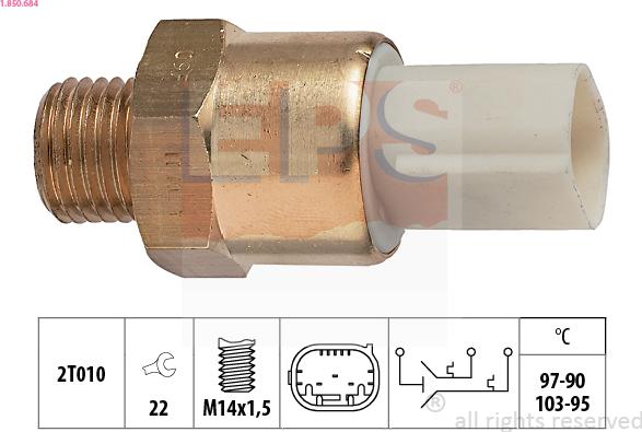 EPS 1.850.684 - Termoslēdzis, Radiatora ventilators adetalas.lv