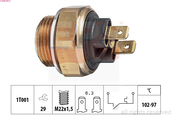 EPS 1.850.013 - Termoslēdzis, Radiatora ventilators adetalas.lv