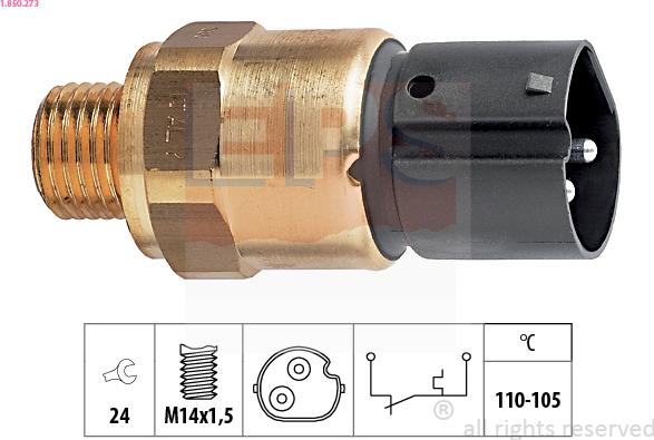 EPS 1.850.273 - Termoslēdzis, Radiatora ventilators adetalas.lv