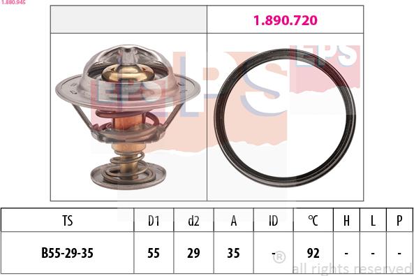 EPS 1.880.945 - Termostats, Dzesēšanas šķidrums adetalas.lv