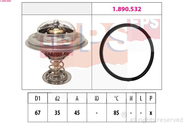 EPS 1.880.989 - Termostats, Dzesēšanas šķidrums adetalas.lv