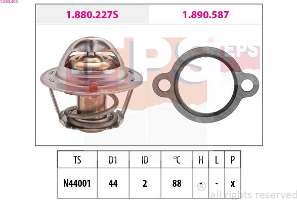 EPS 1.880.409 - Termostats, Dzesēšanas šķidrums adetalas.lv