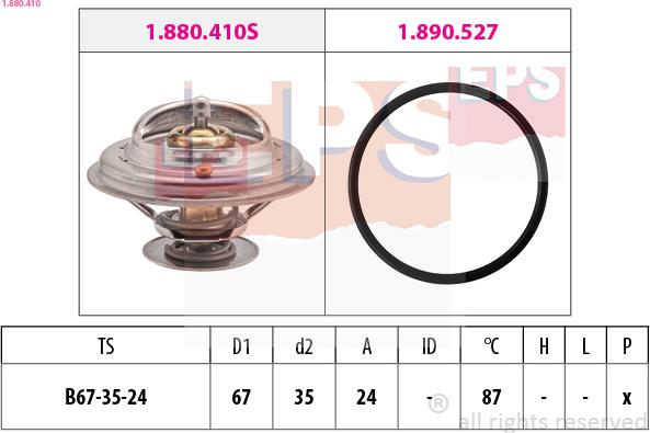 EPS 1.880.410 - Termostats, Dzesēšanas šķidrums adetalas.lv