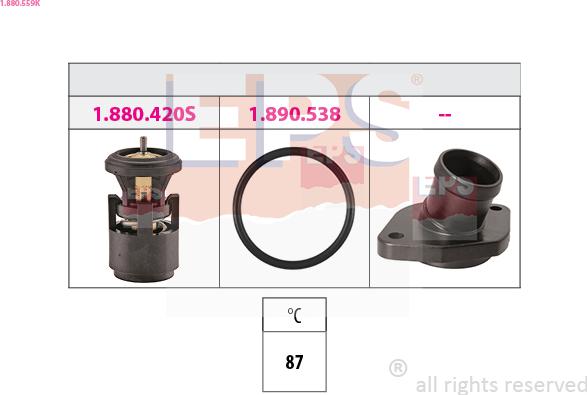 EPS 1.880.559K - Termostats, Dzesēšanas šķidrums adetalas.lv