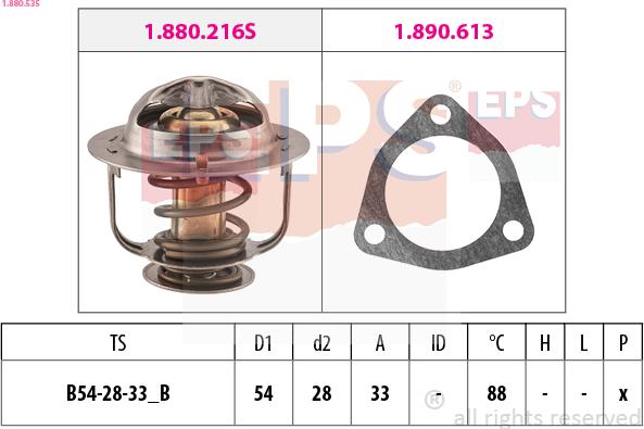 EPS 1.880.535 - Termostats, Dzesēšanas šķidrums adetalas.lv