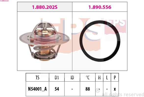 EPS 1.880.533 - Termostats, Dzesēšanas šķidrums adetalas.lv