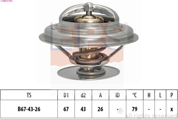 EPS 1.880.578S - Termostats, Dzesēšanas šķidrums adetalas.lv