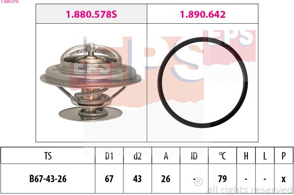 EPS 1.880.578 - Termostats, Dzesēšanas šķidrums adetalas.lv