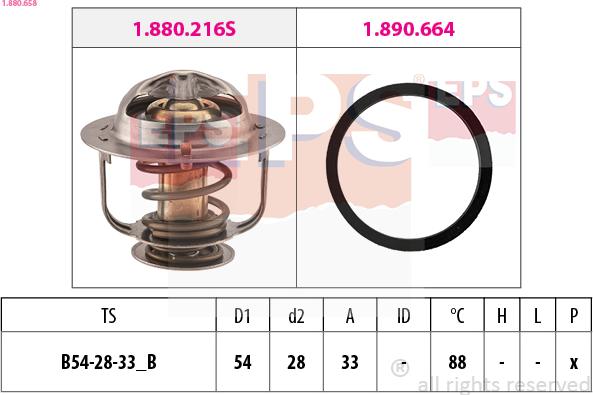 EPS 1.880.658 - Termostats, Dzesēšanas šķidrums adetalas.lv