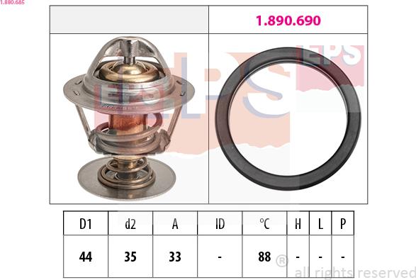 EPS 1.880.685 - Termostats, Dzesēšanas šķidrums adetalas.lv