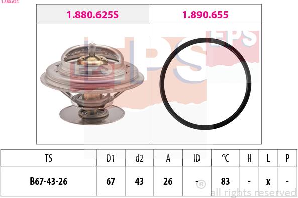 EPS 1.880.625 - Termostats, Dzesēšanas šķidrums adetalas.lv