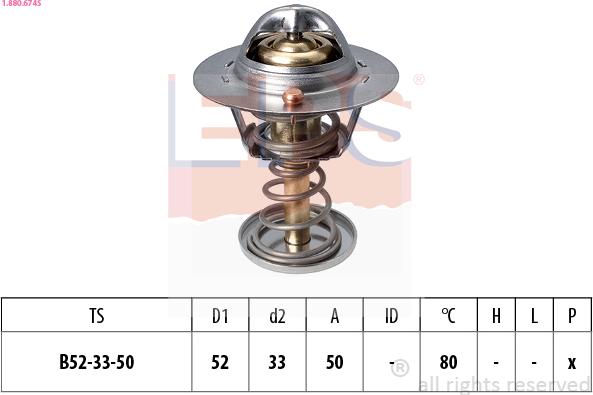 EPS 1.880.674S - Termostats, Dzesēšanas šķidrums adetalas.lv