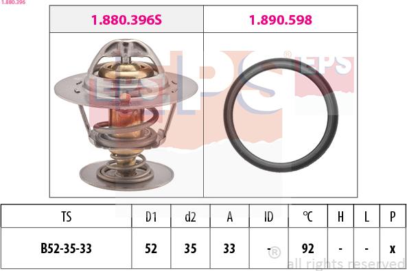 EPS 1.880.396 - Termostats, Dzesēšanas šķidrums adetalas.lv