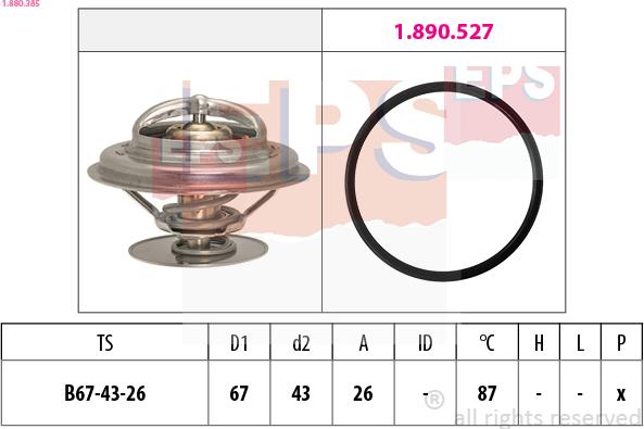 EPS 1.880.385 - Termostats, Dzesēšanas šķidrums adetalas.lv