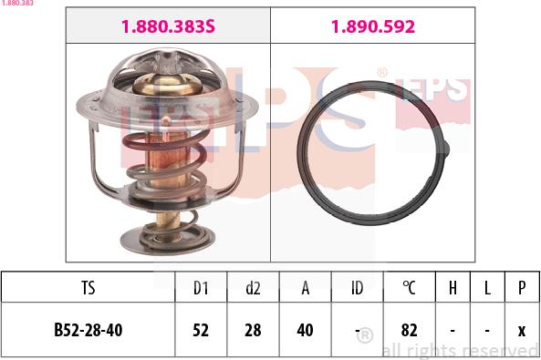 EPS 1.880.383 - Termostats, Dzesēšanas šķidrums adetalas.lv