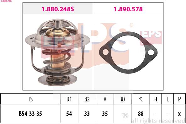 EPS 1.880.248 - Termostats, Dzesēšanas šķidrums adetalas.lv