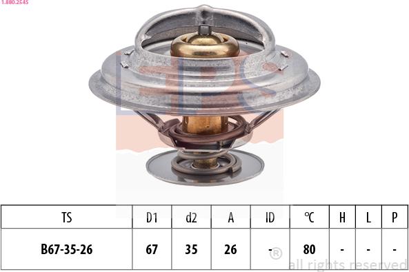 EPS 1.880.254S - Termostats, Dzesēšanas šķidrums adetalas.lv