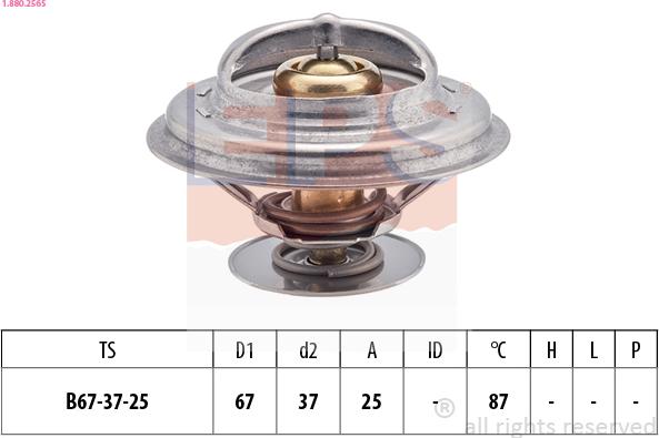 EPS 1.880.256S - Termostats, Dzesēšanas šķidrums adetalas.lv