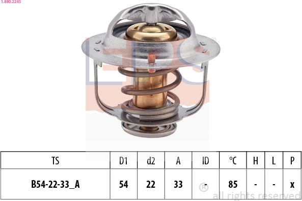 EPS 1.880.224S - Termostats, Dzesēšanas šķidrums adetalas.lv