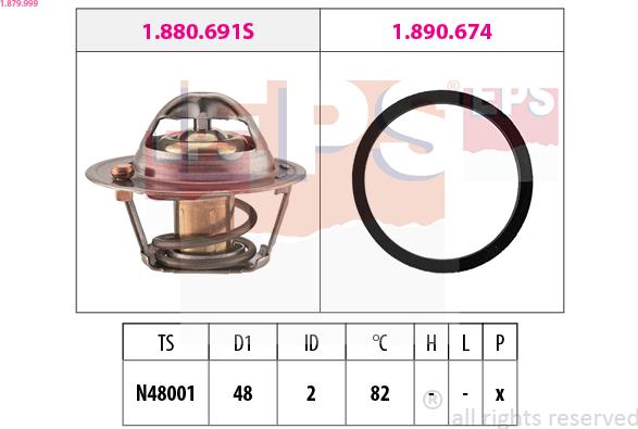 EPS 1.879.999 - Termostats, Dzesēšanas šķidrums adetalas.lv