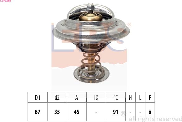 EPS 1.879.989 - Termostats, Dzesēšanas šķidrums adetalas.lv