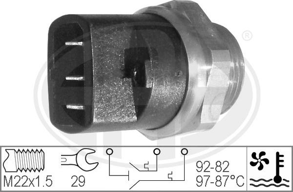 ERA 330204 - Termoslēdzis, Radiatora ventilators adetalas.lv