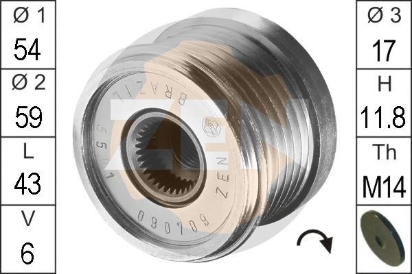 ERA ZN5501 - Piedziņas skriemelis, Ģenerators adetalas.lv