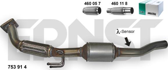 ERNST 753914 - Katalizators adetalas.lv