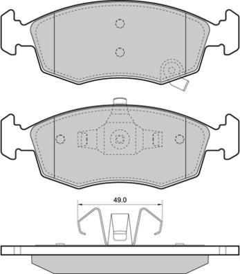 TECDRIVE 345TPF0161 - Bremžu uzliku kompl., Disku bremzes adetalas.lv