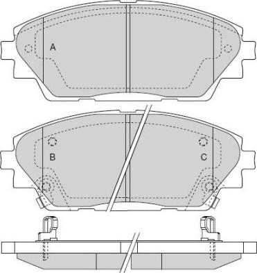 4U Autoparts 37594MZ - Bremžu uzliku kompl., Disku bremzes adetalas.lv