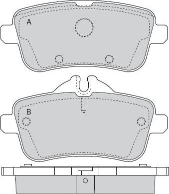 Mercedes-Benz A0004206504 - Bremžu uzliku kompl., Disku bremzes adetalas.lv