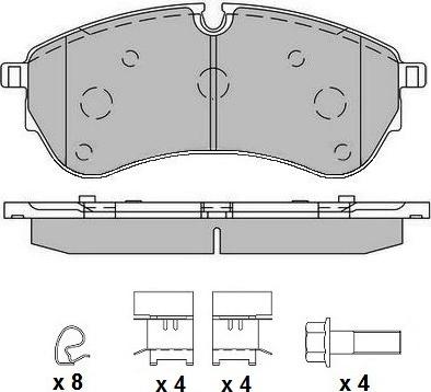 4U Autoparts 22539VV - Bremžu uzliku kompl., Disku bremzes adetalas.lv