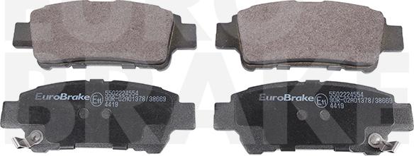 Eurobrake 5502224554 - Bremžu uzliku kompl., Disku bremzes adetalas.lv