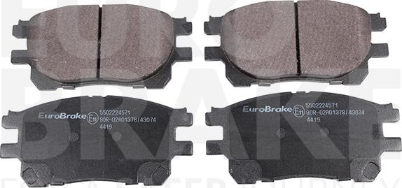 Eurobrake 5502224571 - Bremžu uzliku kompl., Disku bremzes adetalas.lv