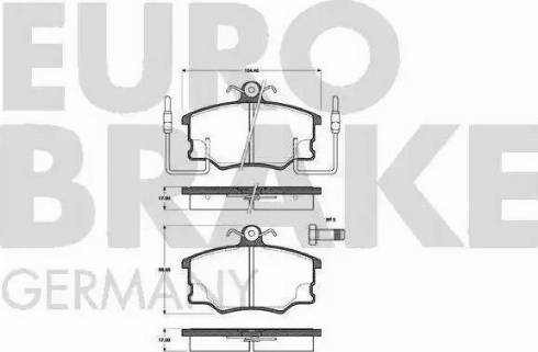 Eurobrake 5502222327 - Bremžu uzliku kompl., Disku bremzes adetalas.lv