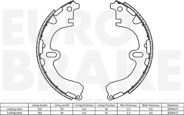 Eurobrake 58492745501 - Bremžu loku komplekts adetalas.lv