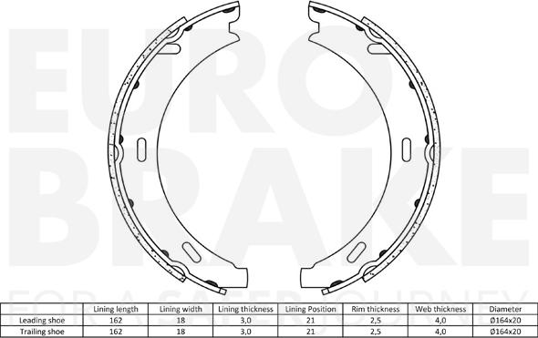 Eurobrake 58492733412 - Bremžu loku kompl., Stāvbremze adetalas.lv