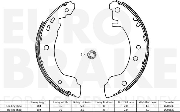 Eurobrake 58492722531 - Bremžu loku komplekts adetalas.lv