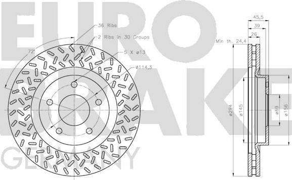 Eurobrake 5815209329 - Bremžu diski adetalas.lv