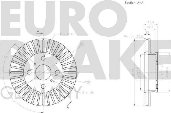 Eurobrake 58152045174 - Bremžu diski adetalas.lv