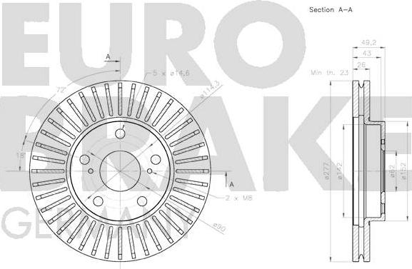 Eurobrake 58152045170 - Bremžu diski adetalas.lv