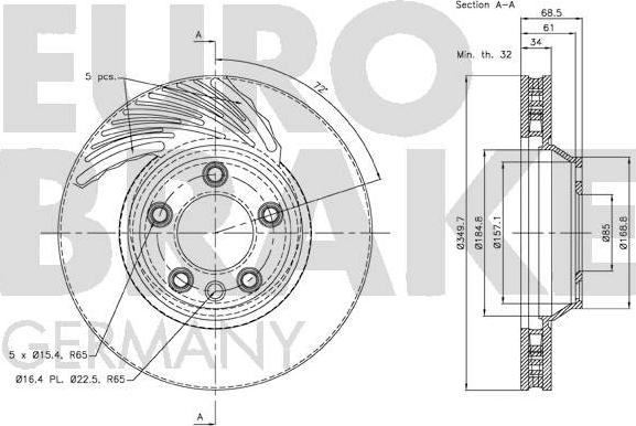 Eurobrake 58152047105 - Bremžu diski adetalas.lv