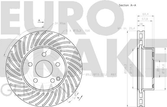 Eurobrake 58152033100 - Bremžu diski adetalas.lv