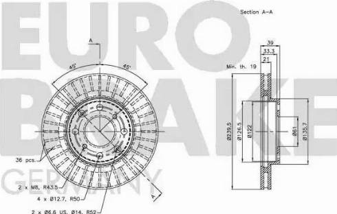 Eurobrake 5815202630 - Bremžu diski adetalas.lv