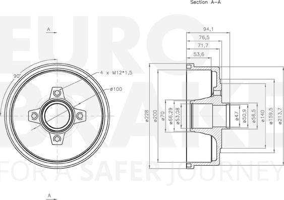 Eurobrake 5825253617 - Bremžu trumulis adetalas.lv