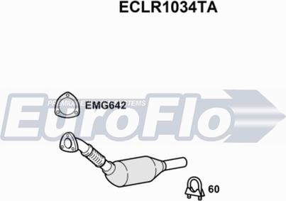 EuroFlo ECLR1034TA - Katalizators adetalas.lv