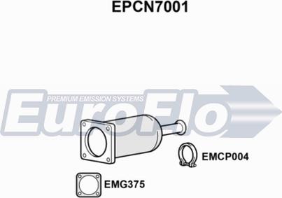 EuroFlo EPCN7001 - Nosēdumu / Daļiņu filtrs, Izplūdes gāzu sistēma adetalas.lv