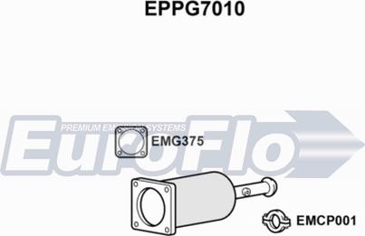 EuroFlo EPPG7010 - Nosēdumu / Daļiņu filtrs, Izplūdes gāzu sistēma adetalas.lv