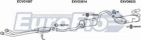 EuroFlo VO96030 3001B - Izplūdes gāzu sistēma adetalas.lv